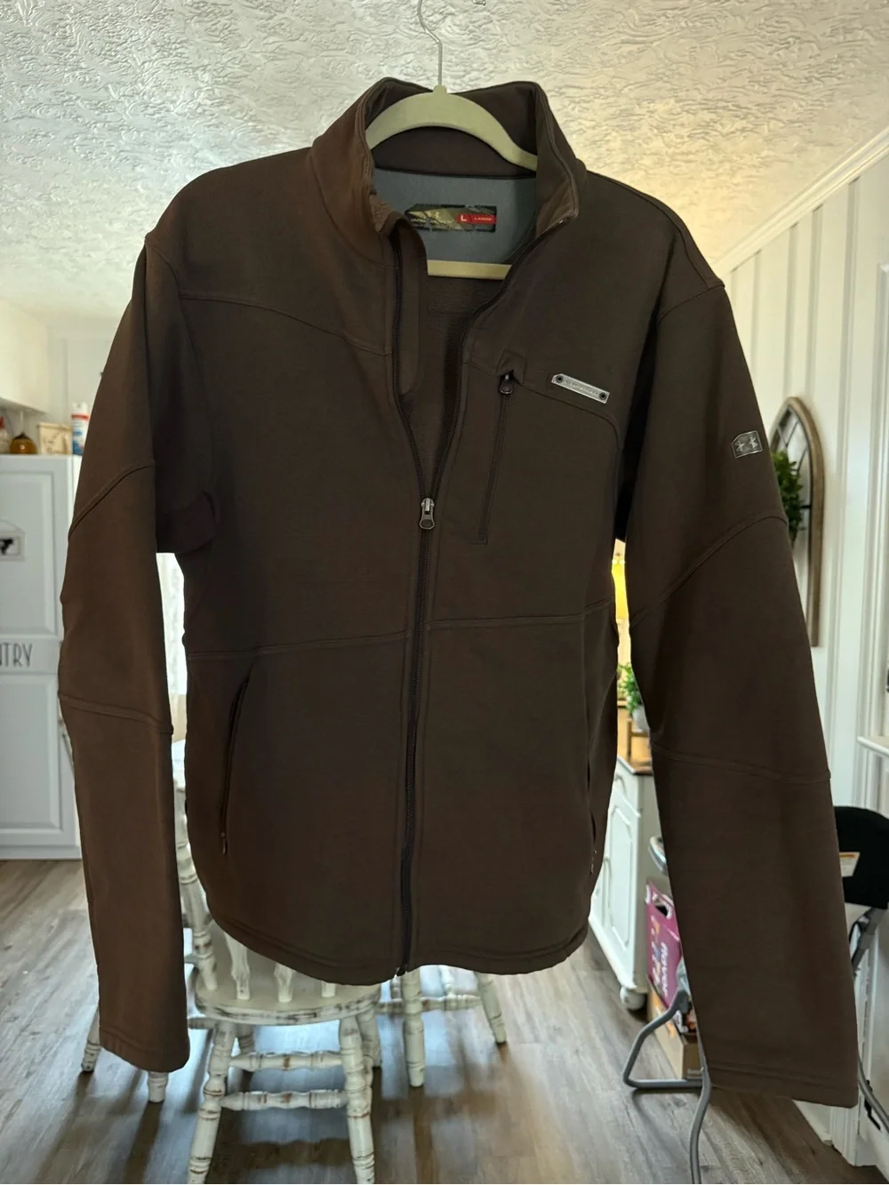 Under Armour Men’s Large Brown Full Zip Performance Jacket